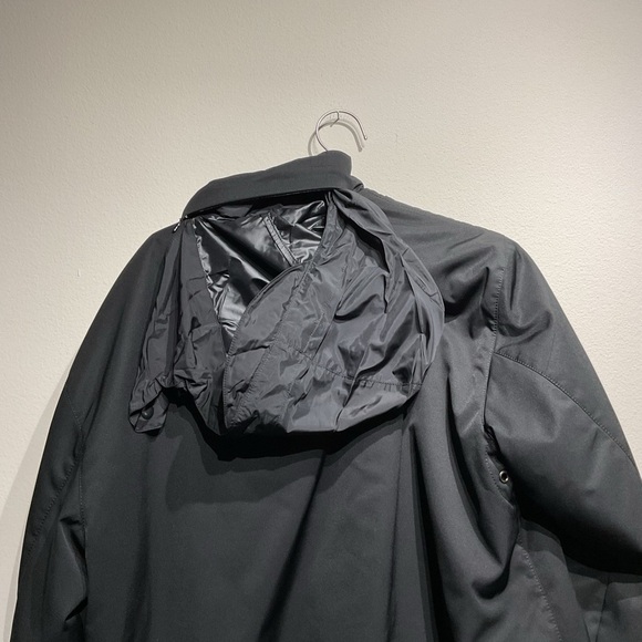 Armani Collezioni Weather Proof Jacket Size L.With Head Cover.Jacket Windbreaker - Picture 10 of 16